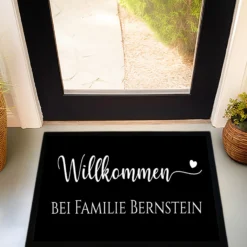 Personalisierte Fußmatte Willkommen Fussmatte Familie Schmutzfangmatte Türmatte Geschenk Umzug Familie Zuhause Fußmatte