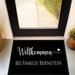 Personalisierte Fußmatte Willkommen Fussmatte Familie Schmutzfangmatte Türmatte Geschenk Umzug Familie Zuhause Fußmatte