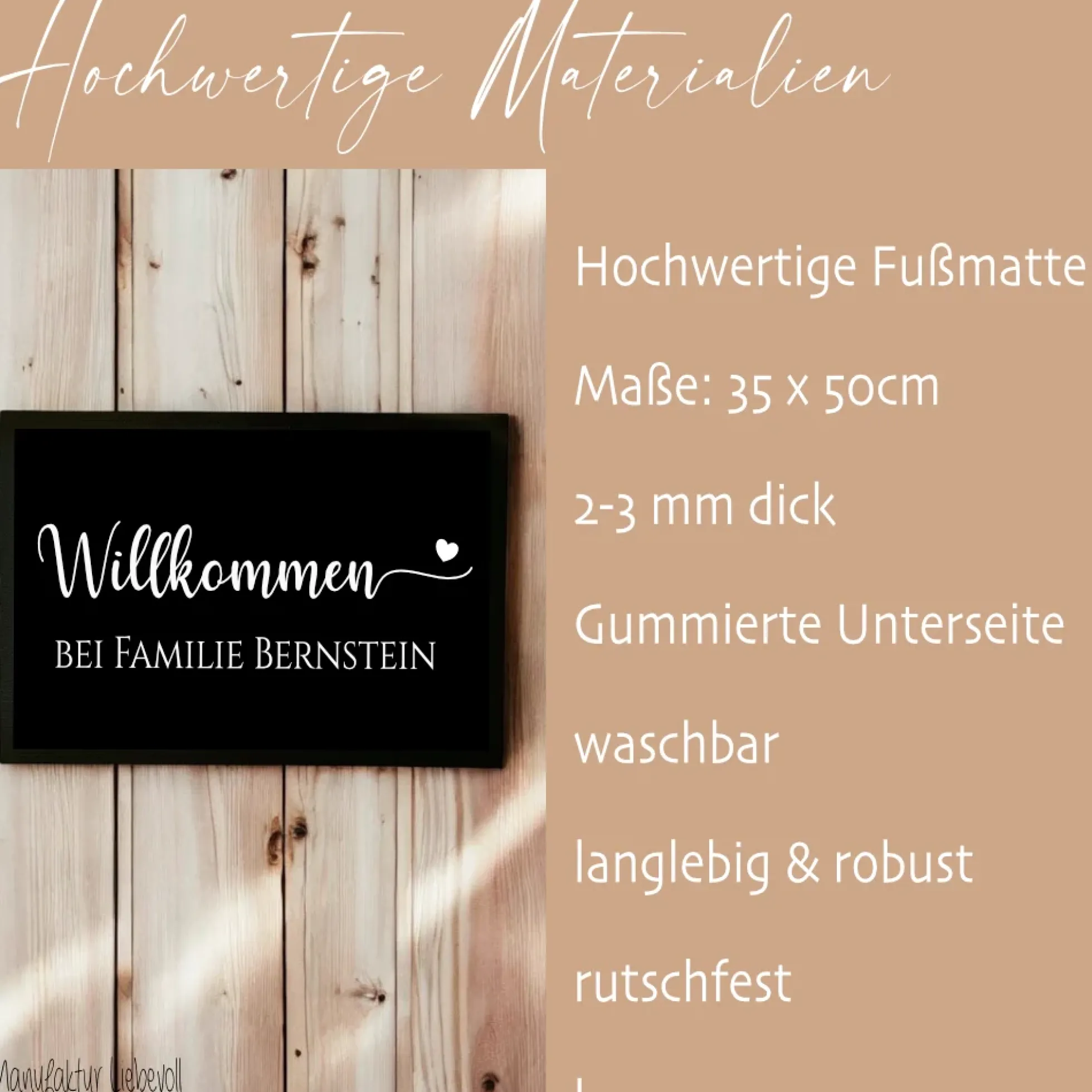 Personalisierte Fußmatte Willkommen Fussmatte Familie Schmutzfangmatte Türmatte Geschenk Umzug Familie Zuhause Fußmatte