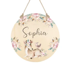 Personalisierte Geburtstafel zur Geburt und Taufe für Mädchen | Besonderes Holzgeschenk zur Geburt u. Taufe | Schöne Deko für das Babyzimmer | 4 Varianten zur Auswahl