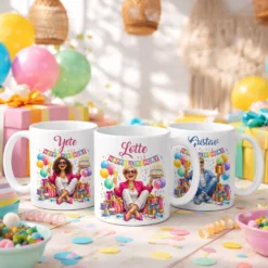 Personalisierte Geburtstags-Tasse mit Name – Lustiges Geschenk für Frauen & Männer