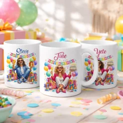 Personalisierte Geburtstags-Tasse mit Name – Lustiges Geschenk für Frauen & Männer