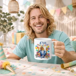 Personalisierte Geburtstags-Tasse mit Name – Lustiges Geschenk für Frauen & Männer