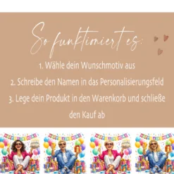 Personalisierte Geburtstags-Tasse mit Name – Lustiges Geschenk für Frauen & Männer