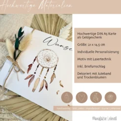 Personalisierte Geldgeschenk Karte Wunscherfüller I Gutschein I Hochzeit I Geburtstagsgeschenk | Jugendweihe KonfirmationI persönliches Geschenk Ruhestand Abschied | Geld verschenken Dankeschön