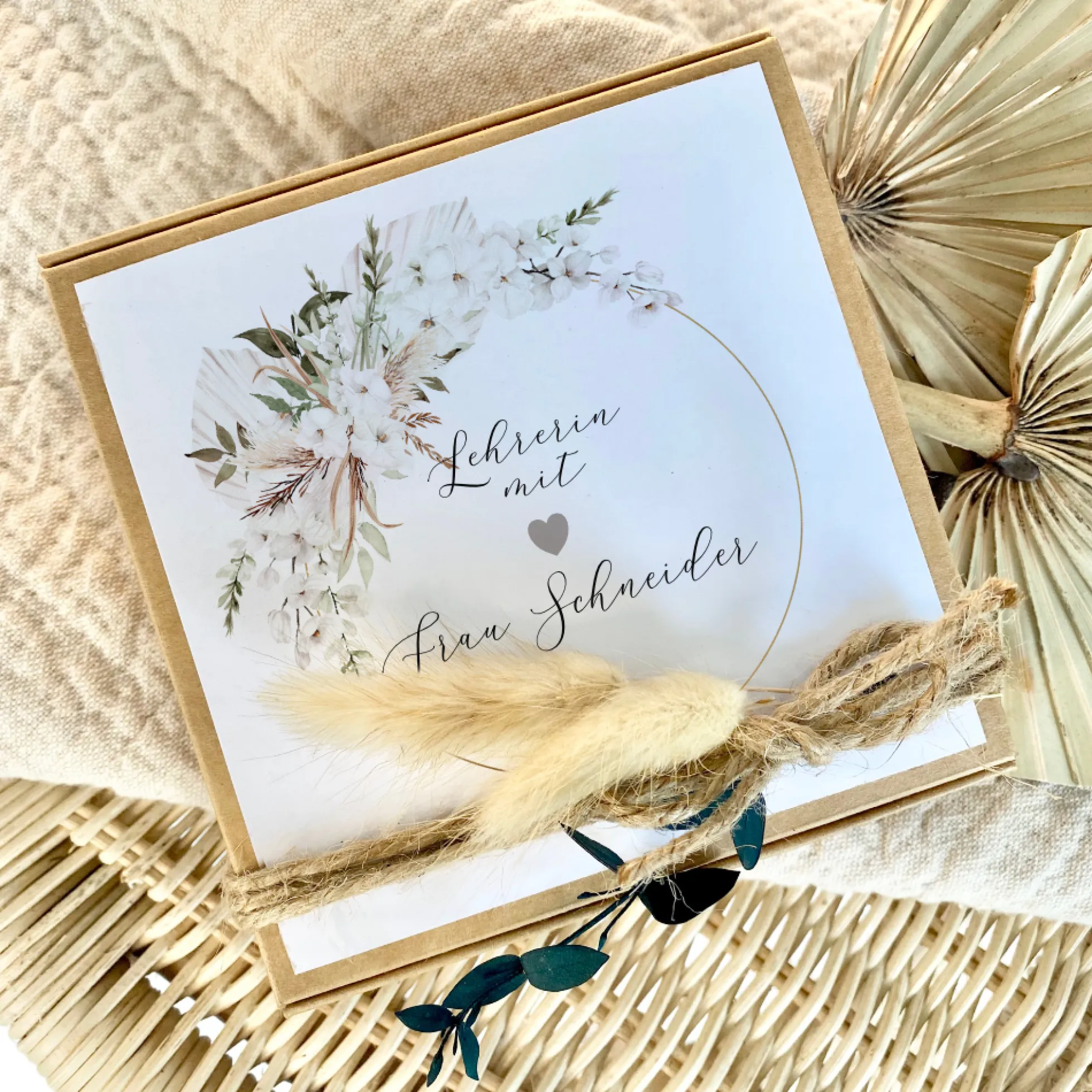 Personalisierte Geschenkbox Lehrerin Geschenk Spruch Blumen Dankeschön Abschluss Geschenk Schüler Grundschule Geschenkidee Abschied Danke Geburtstag Schule