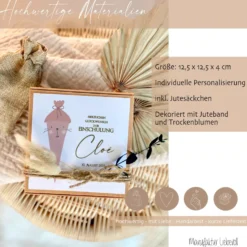 Personalisierte Geschenkbox zur Einschulung, Geschenkschachtel für Erstklässler, Geschenkverpackung zum Schulanfang