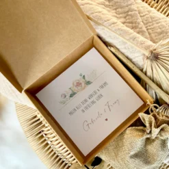 Personalisierte Geschenkschachtel, individuelles Geldgeschenk zur Taufe, Geburtstag, Kommunion, Jugendweihe, inkl. Jutebeutel I Manufaktur Liebevoll