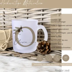 Personalisierte Glas Tasse 