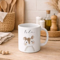 Personalisierte Kindertasse mit Namen – Niedliche Waldtiere