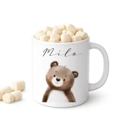 Personalisierte Kindertasse mit Namen – Niedliche Waldtiere