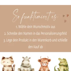 Personalisierte Kindertasse mit Namen – Keramiktasse mit Korkboden & Deckel | 14 Motive zur Auswahl