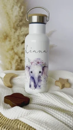 Personalisierte Kinder Trinkflasche „Elefant