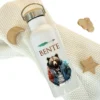 Personalisierte Kinder Trinkflasche "Bär" für Jungen mit Namen Teenager | Thermosflasche aus Edelstahl mit Bambusdeckel für Kita Schule | 500ml