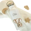 Personalisierte Kinder Trinkflasche „Elefanten Baby" mit Namen für Mädchen Jungen | Edelstahl Thermosflasche für Kita Schule 500ml