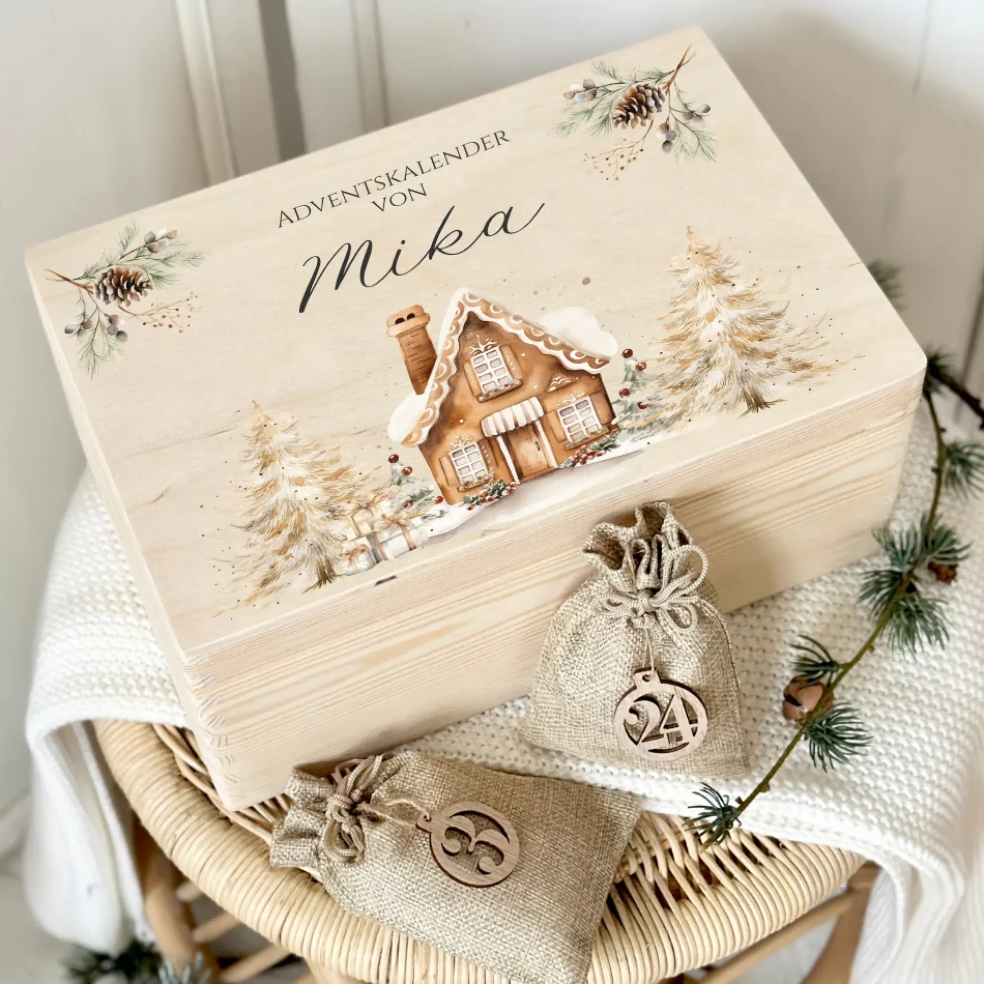 Personalisierter Adventskalender zum Befüllen für Kinder