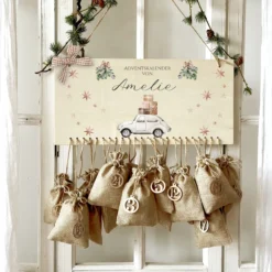 Personalisierter Adventskalender "Auto" mit Namen für Frauen und Männer zum Befüllen für die Adventszeit