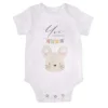 Personalisierter Babybody, Babygeschenk zur Geburt, Größe: 50/56, Motiv: Hase