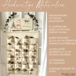 Personalisierter Kinder Adventskalender 