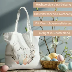 Personalisierter Osterbeutel mit Osterhasen für Kinder, Kinderbeutel zu Ostern