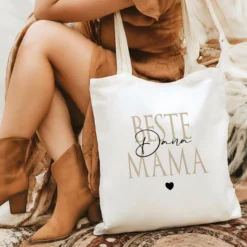 Personalisierter Stoffbeutel, 3 Motive: Beste Mama, Beste Oma, Beste Schwester
