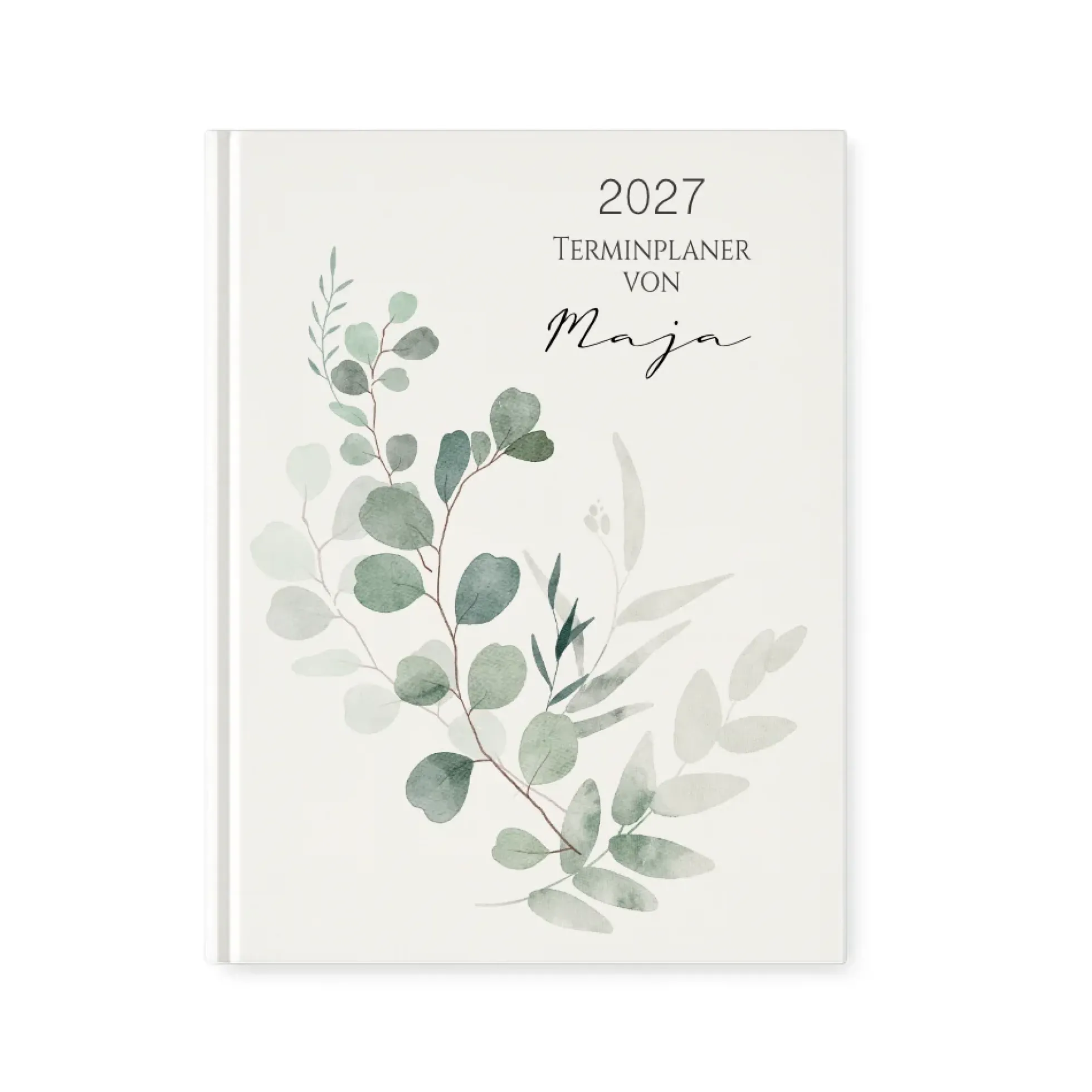 Personalisierter Terminplaner 2027 Din A5 | Hardcover Buchkalender mit Name | Florales & Boho Design