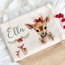 Personalisierter Weihnachtsstrumpf Faultier für Mädchen, Jungen, Teenager mit Namen zu Nikolaus und Weihnachten | Nikolausstrumpf Geschenkidee für Kinder I 7 Motivvarianten zur Auswahl