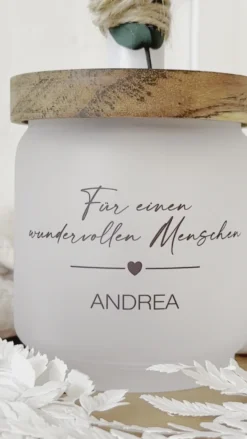 Personalisiertes Geschenkglas