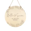 Personalisiertes Hochzeitsgeschenk aus Holz | Schild mit den Namen des Paares | Besonderes Geschenk zur Hochzeit, zum Valentinstag, zum Jahrestag u. zum Hochzeitstag