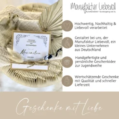 Personalisiertes Jugendweihe Geschenk Geschenkschachtel für Jungen Jugendweihegeschenk individuelles Geldgeschenk inkl. Jutebeutel Geschenkidee Teenager I Manufaktur Liebevoll