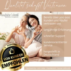 Personalisiertes Kissen mit Namen – Geschenk für Oma, Opa, Mama, Papa, Uroma & Uropa – Aquarell Blumen – Kissen Leinenoptik 40x40 – Familiengeschenk mit Enkelnamen – Danke oder Beste/r