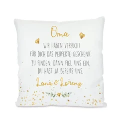 Personalisiertes Kissen mit Spruch 