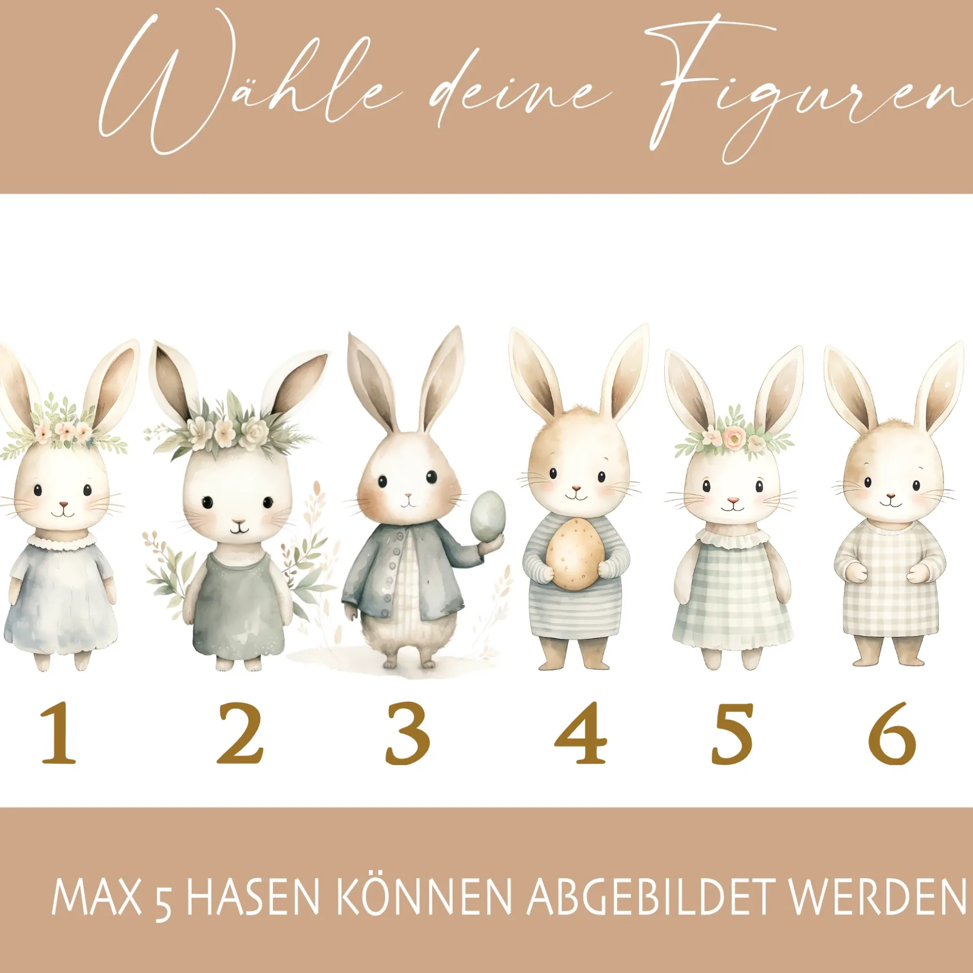 Personalisiertes Osterkissen mit Namen – Familienkissen mit Hasen – Osterdeko 40x40 – Geschenk für Kinder, Eltern & Großeltern – Kissenbezug mit oder ohne Füllung