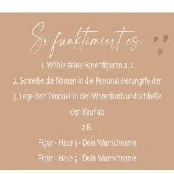 Personalisiertes Osterkissen mit Namen – Familienkissen mit Hasen – Osterdeko 40x40 – Geschenk für Kinder, Eltern & Großeltern – Kissenbezug mit oder ohne Füllung