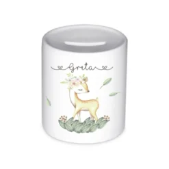 Personalisierte Spardose für Mädchen mit Namen | Schönes Geschenk für Kinder | Niedliches Geldgeschenk u. schöne Geschenkidee | 10 Motive zur Auswahl