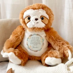 Personalisiertes Plüschtier Namen Geschenk Baby Geburt Taufe Geburtstag mit Affirmation