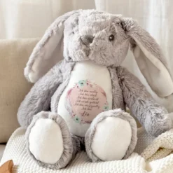 Personalisiertes Plüschtier Namen Geschenk Baby Geburt Taufe Geburtstag mit Affirmation