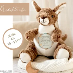 Personalisiertes Plüschtier Namen Geschenk Baby Geburt Taufe Geburtstag mit Affirmation