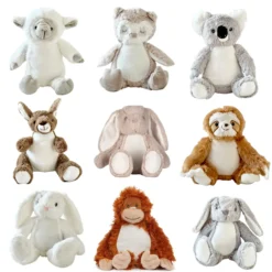 Personalisiertes Plüschtier Namen Geschenk Baby Geburt Taufe Geburtstag mit Affirmation