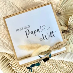 Personalisiertes Vatertagsgeschenk von Tochter Sohn Kindern mit Spruch, Papa Geschenkschachtel zum Geburtstag Geburtstagsgeschenk für Väter