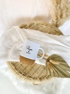 Personalisierte Tasse aus Keramik und Kork für die Mama und ganze Familie, 7 Varianten zur Auswahl