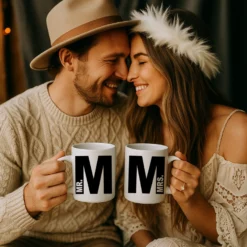 Personalisierte Tasse mit Buchstabe & Name | Keramik Kaffeetasse A–Z