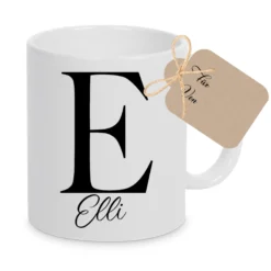 Personalisierte Tasse mit Namen und Buchstaben | 4 Tassenfarben zur Auswahl