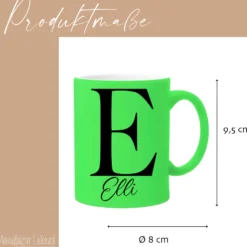 Personalisierte Tasse mit Namen und Buchstaben | 4 Tassenfarben zur Auswahl