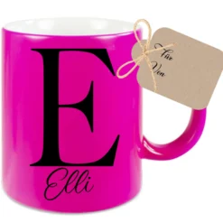 Personalisierte Tasse mit Namen und Buchstaben | 4 Tassenfarben zur Auswahl