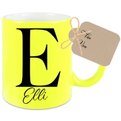 Personalisierte Tasse mit Namen und Buchstaben | 4 Tassenfarben zur Auswahl