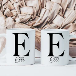 Personalisierte Tasse mit Namen und Buchstaben | 4 Tassenfarben zur Auswahl