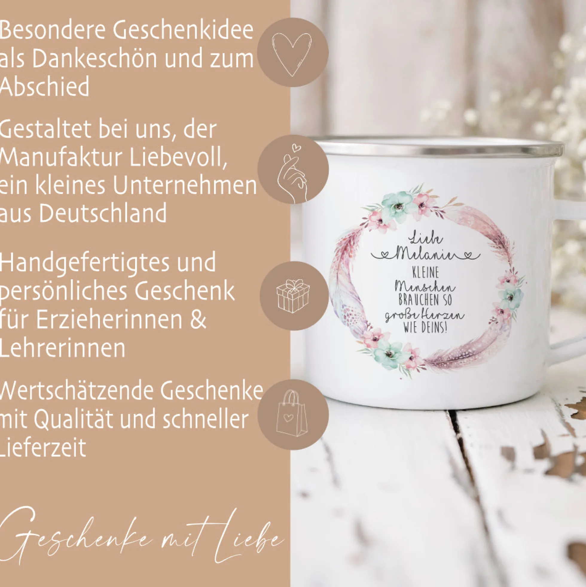Personalisierte Tasse mit Spruch | Originelles Geschenk u. besondere Geschenkidee für Erzieher, Lehrer u. besondere Menschen die mit Kindern arbeiten | Tassengeschenk als Dankeschön