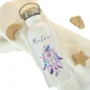 Personalisierte Trinkflasche "Traumfänger" für Mädchen mit Namen | Thermosflasche aus Edelstahl mit Bambusdeckel für Kinder Teenager Schule Kita 500ml