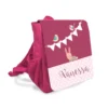 Pinker Kinderrucksack für Mädchen mit Namen | Niedliches Design mit einem Hasen | Perfekter Rucksack für Kindergartenkinder